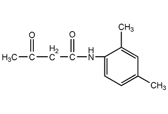 2',4'-dimethylacetylacetanilide structural formula